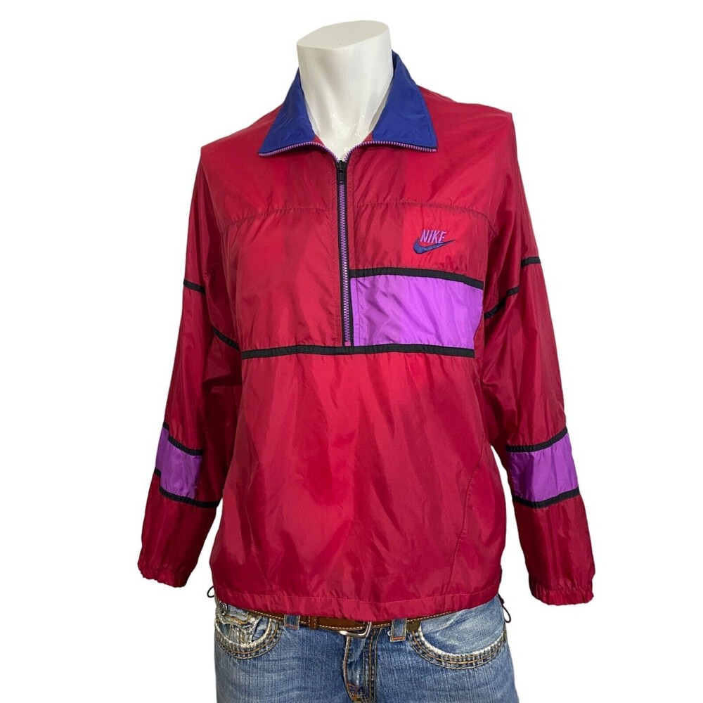 Nike Vintage 90s Colorblock Zip Up Windbreaker Small